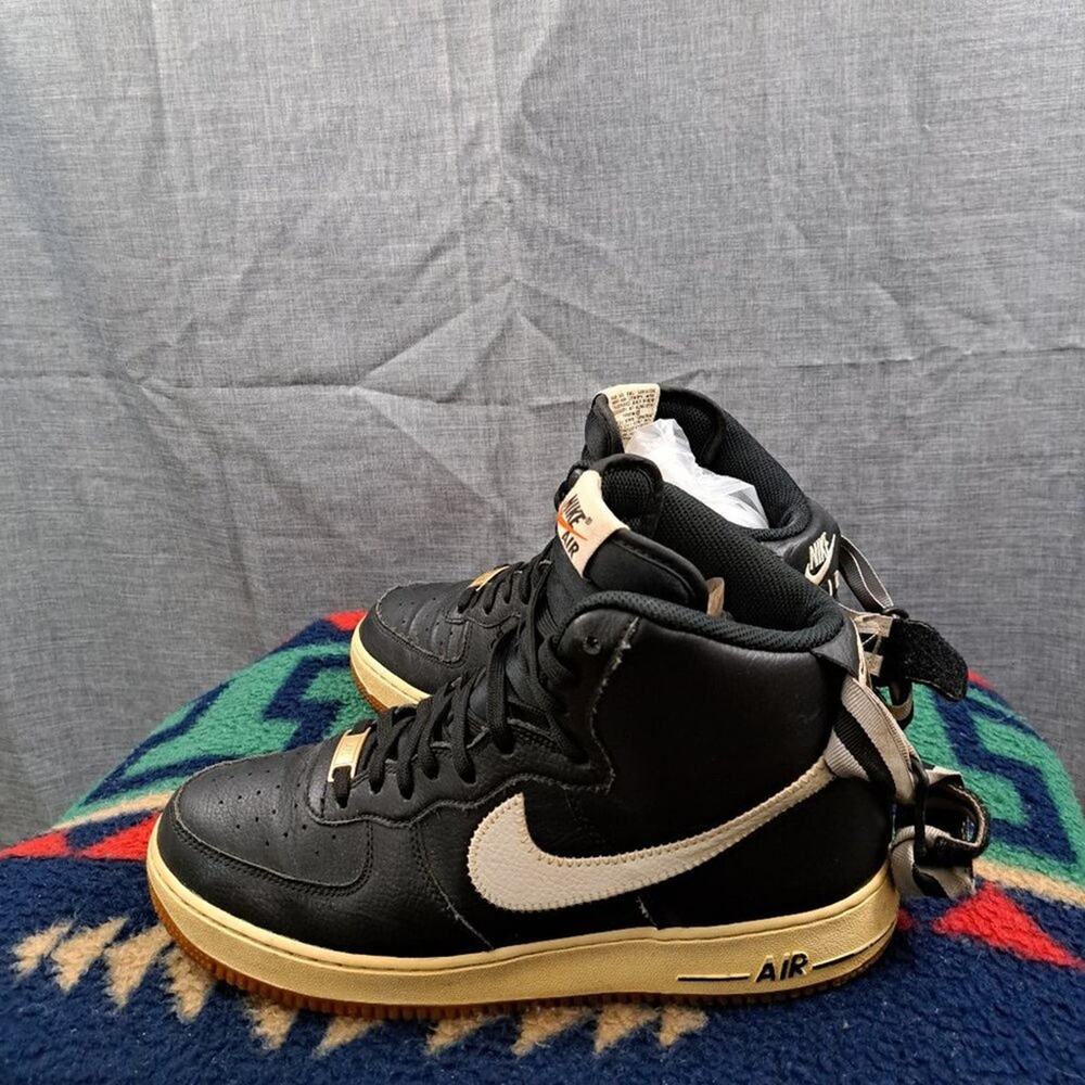 %Nike Air Force 1 High Mens Size 10 Black Basketball Shoes Sneakers 315121 A9